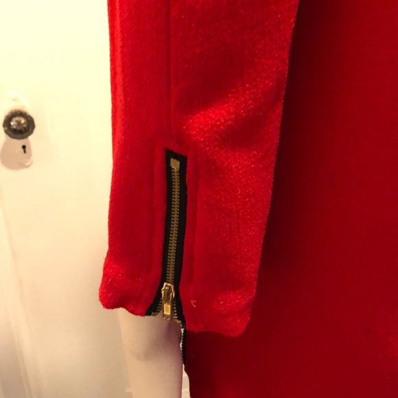 Exposed Zipper Red Mini Dress Small - Picture 7 of 7